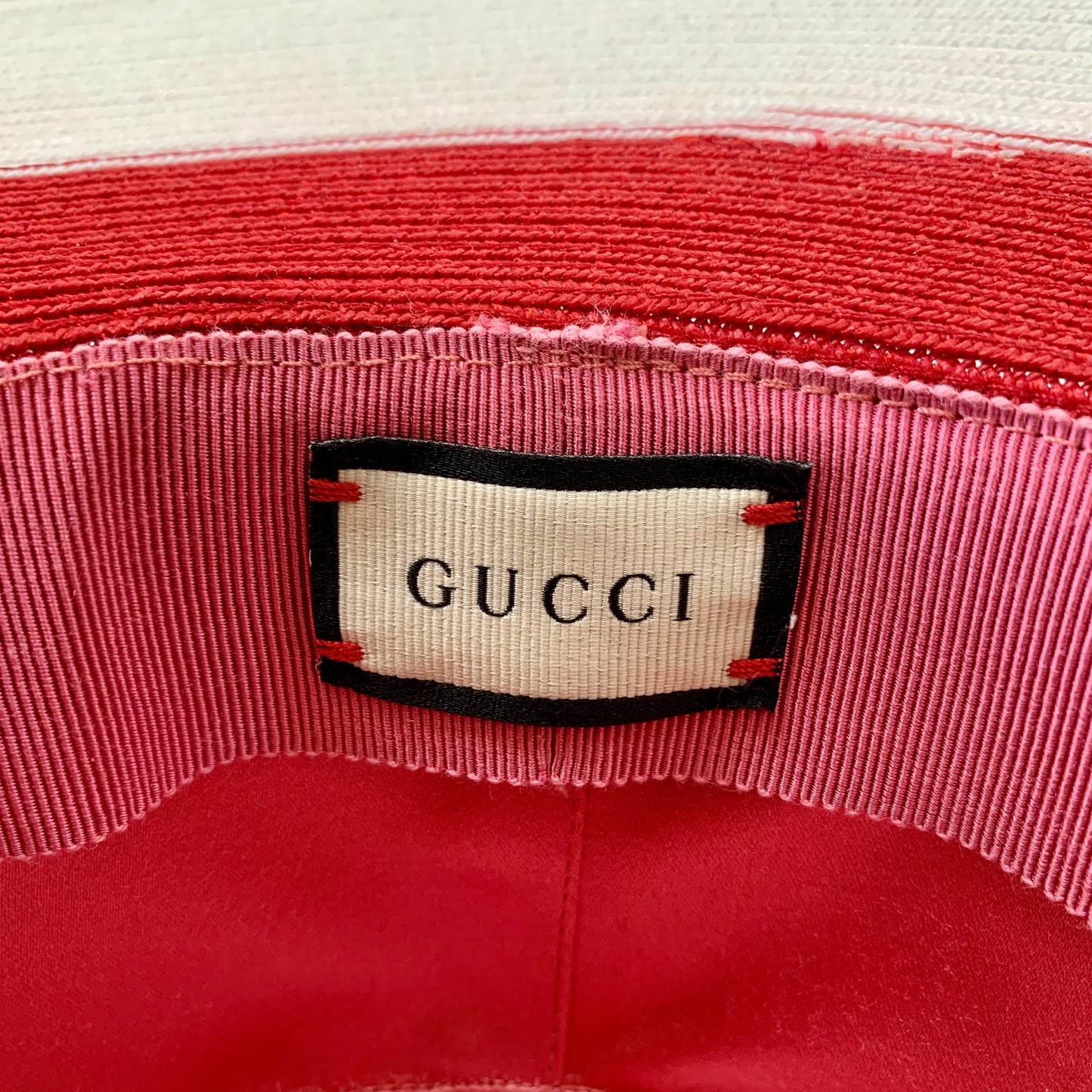 Gucci Papier Wide Brim Hat in Blue Red and White