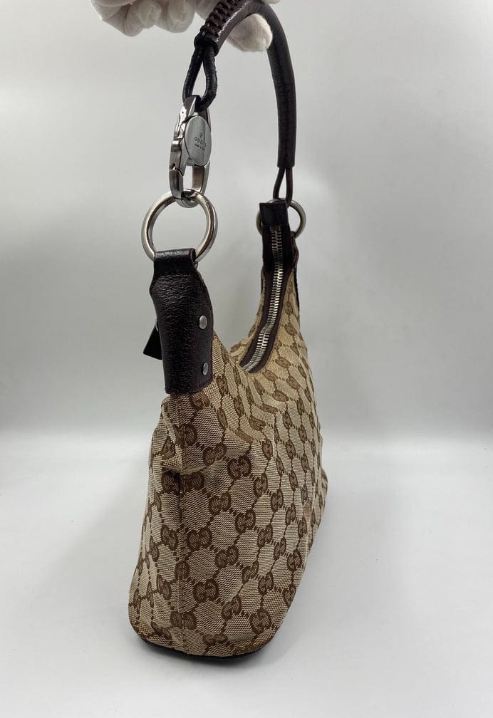 Gucci Vintage Logo Canvas Shoulder Bag