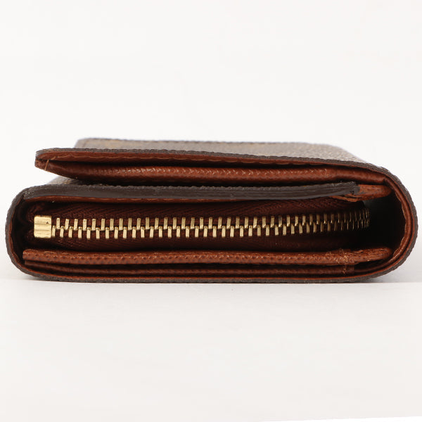 Louis Vuitton 2002 Made Canvas Monogram Porte Monnaie Billets Tresor Brown