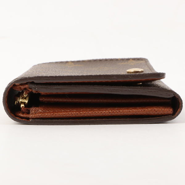 Louis Vuitton 2002 Made Canvas Monogram Porte Monnaie Billets Tresor Brown