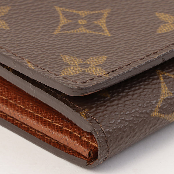 Louis Vuitton 2002 Made Canvas Monogram Porte Monnaie Billets Tresor Brown