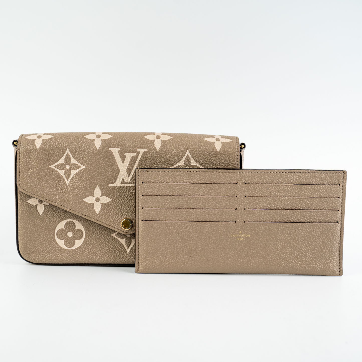 Louis Vuitton Felicie Pochette Beige Empreinte Crossbody Bag