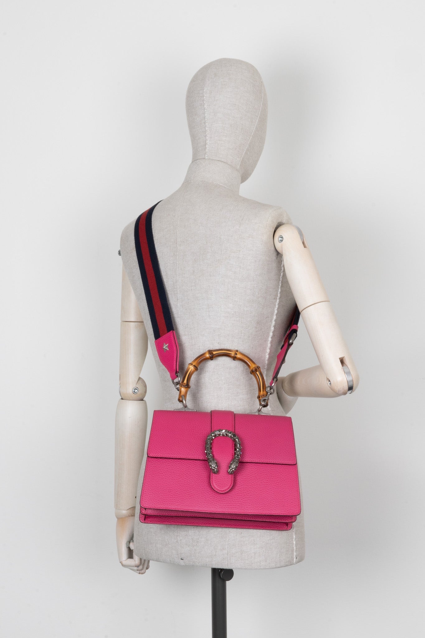 GUCCI Dionysus Medium Bamboo Top Handle Bag Pink