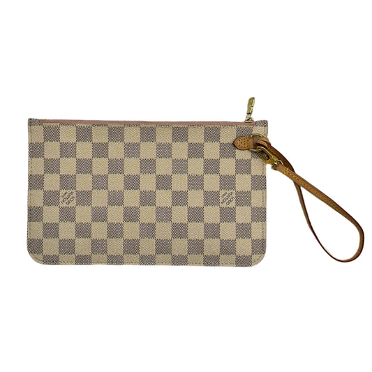 LOUIS VUITTON DA Wristlet- Cream/Beige Interior