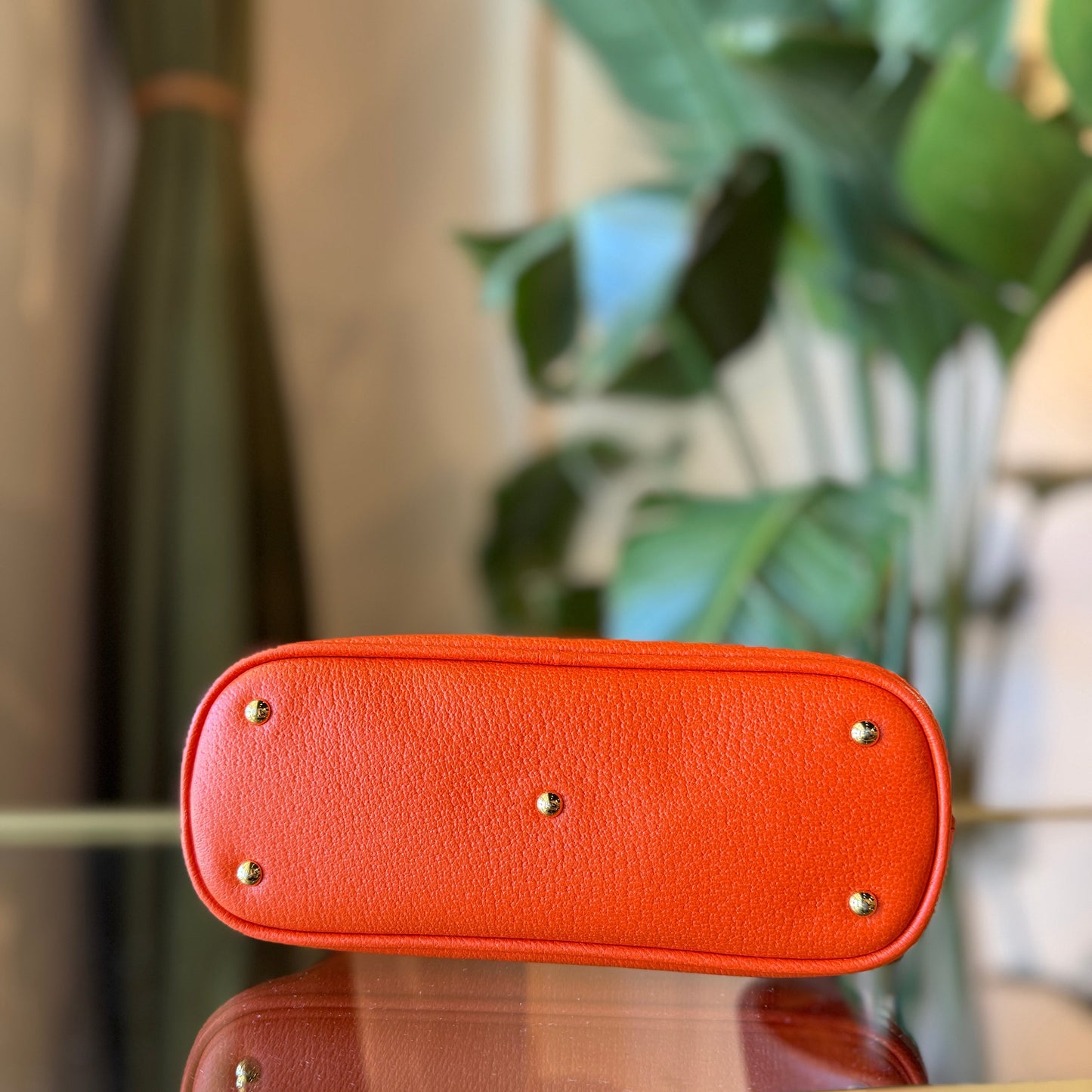 GUCCI Diana Mini Orange Leather Shoulder Bag
