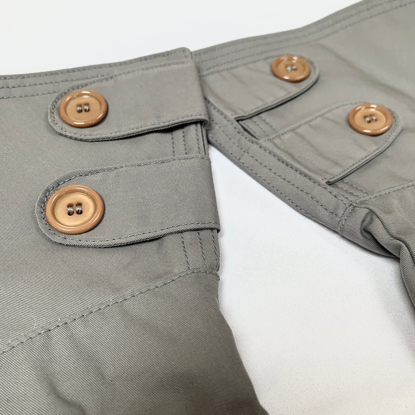 Gucci Washed Gabardine Long Button Gloves in Gray