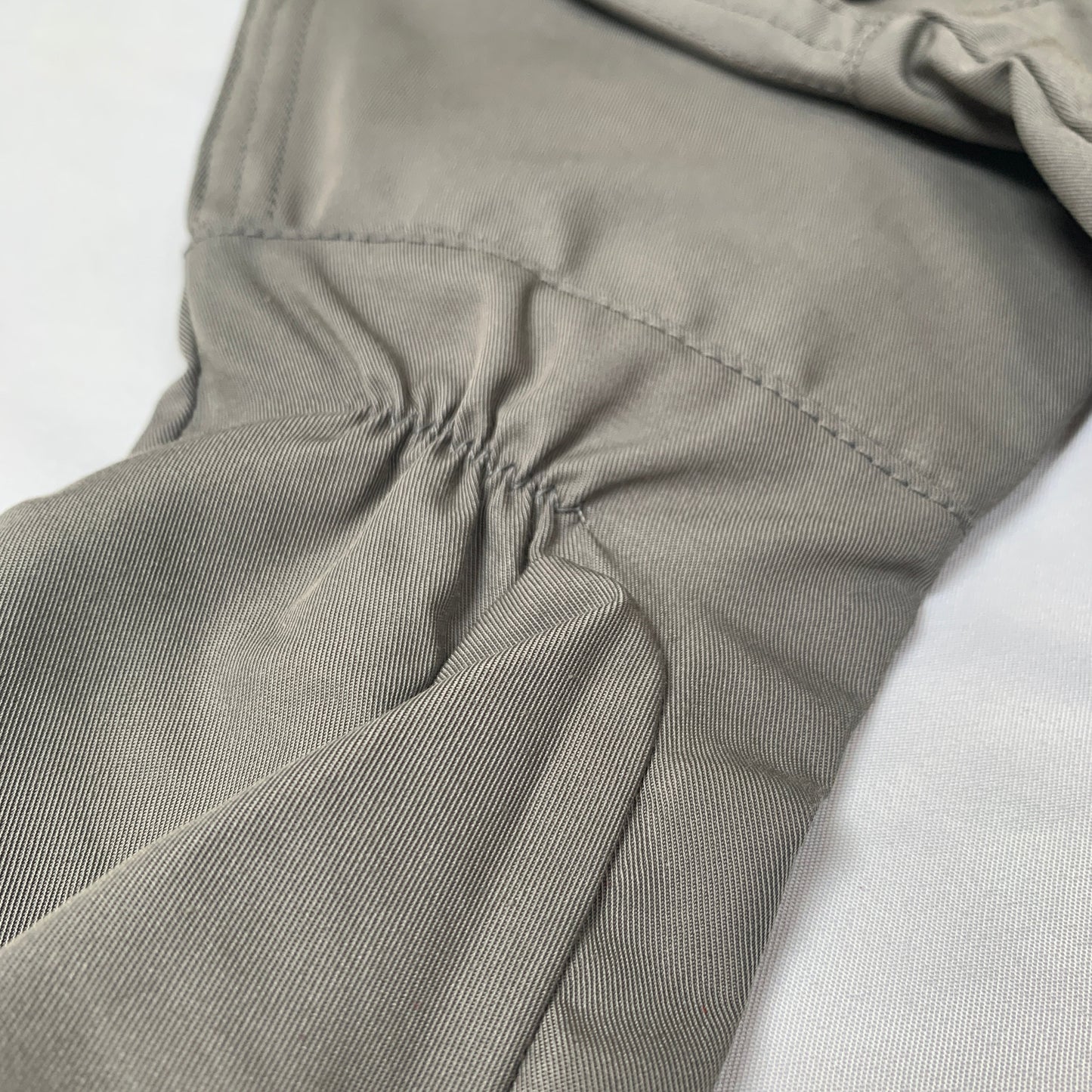 Gucci Washed Gabardine Long Button Gloves in Gray