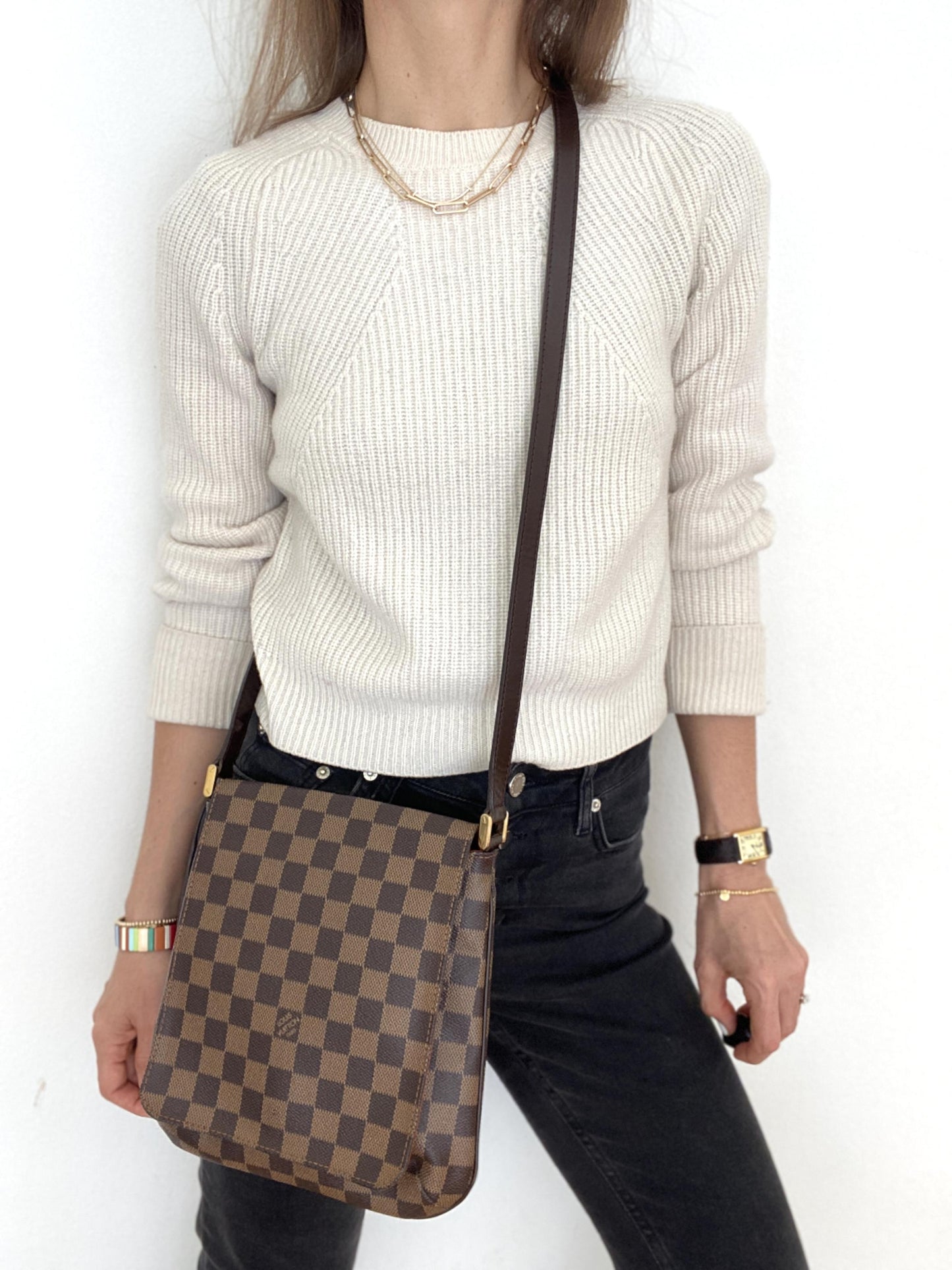 LOUIS VUITTON Damier Canvas Musette Salsa Bag - VINTAGE