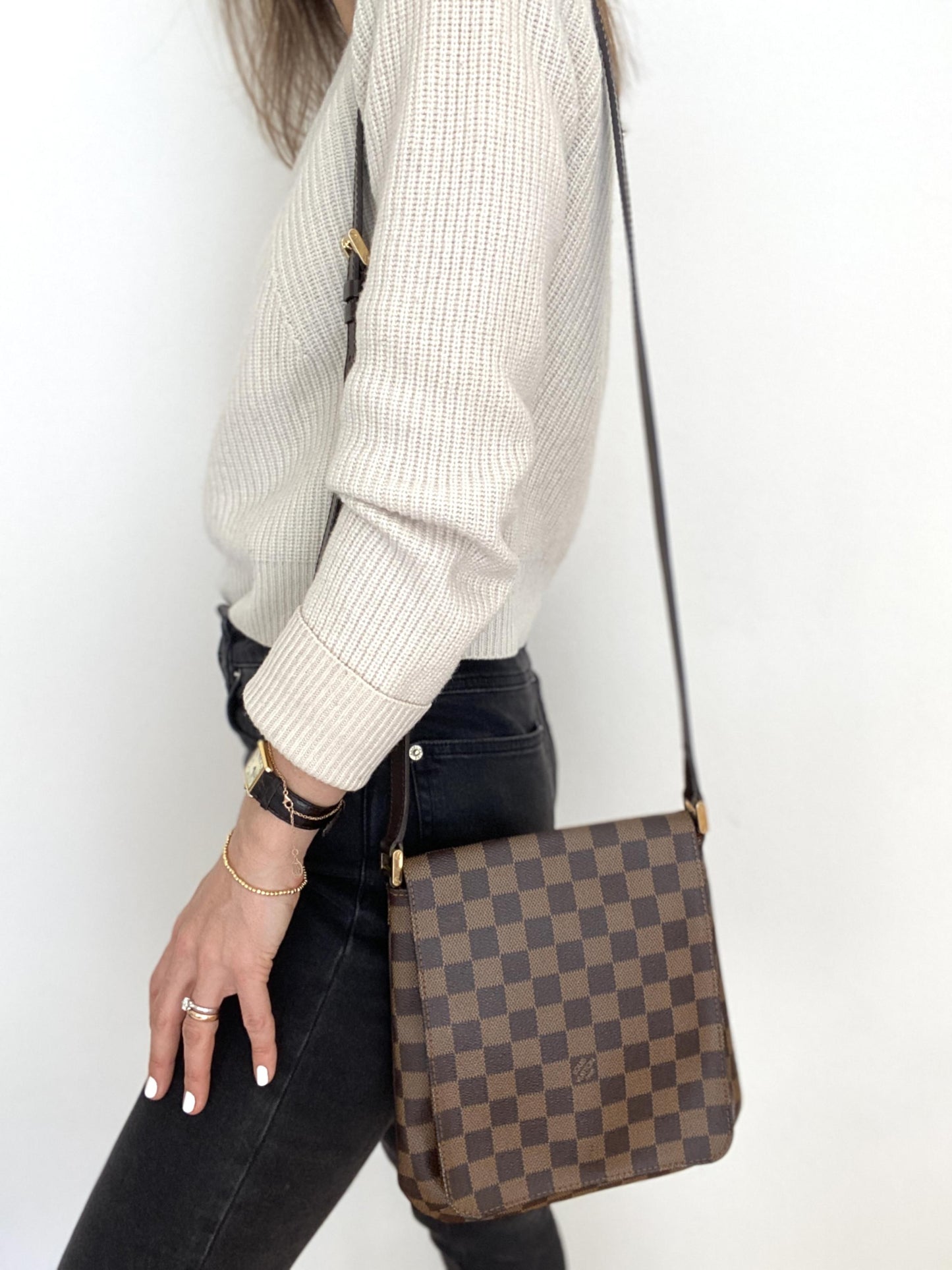 LOUIS VUITTON Damier Canvas Musette Salsa Bag - VINTAGE