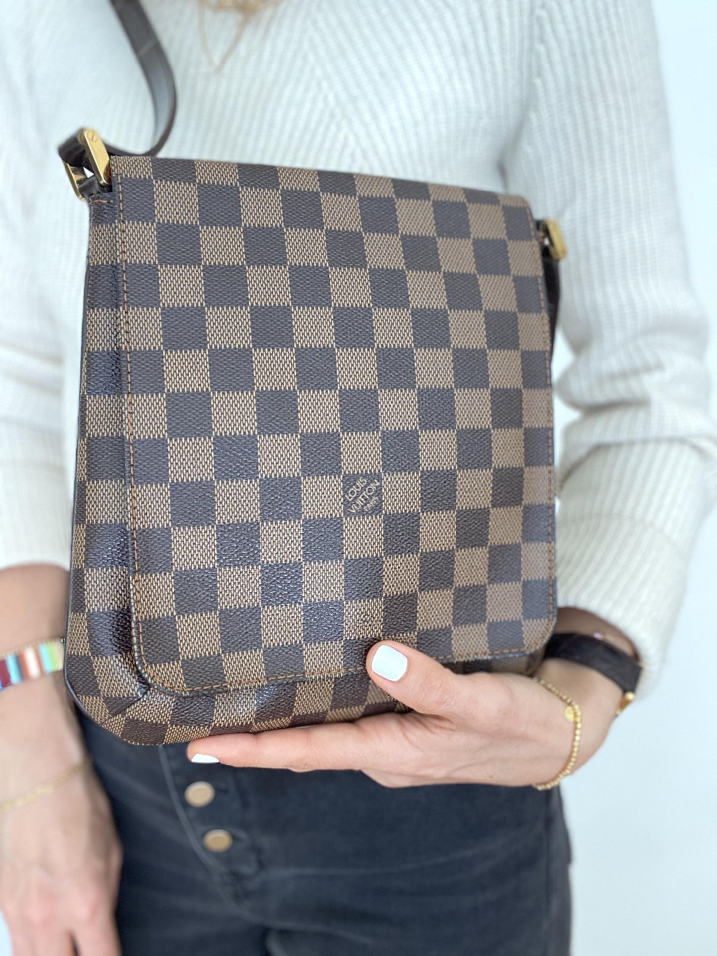 LOUIS VUITTON Damier Canvas Musette Salsa Bag - VINTAGE