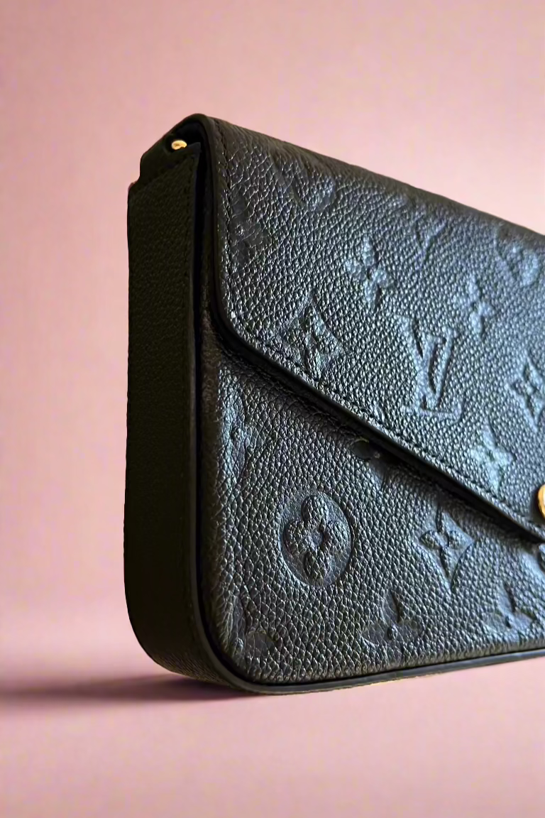 Louis Vuitton Felicie Pochette, Black Empreinte Leather