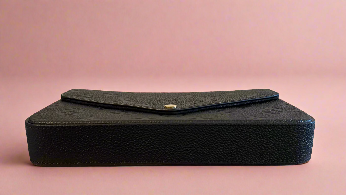 Louis Vuitton Felicie Pochette, Black Empreinte Leather