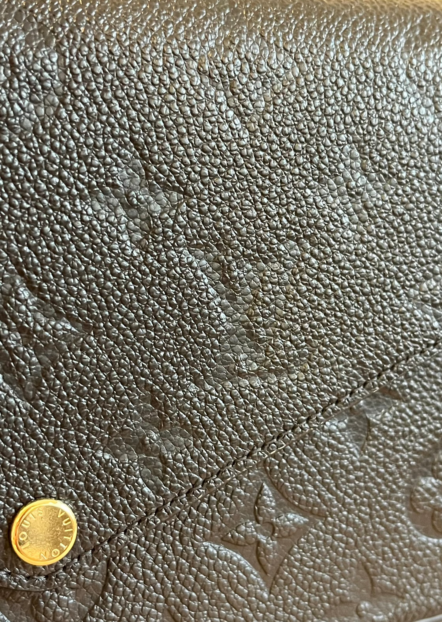 Louis Vuitton Felicie Pochette, Black Empreinte Leather