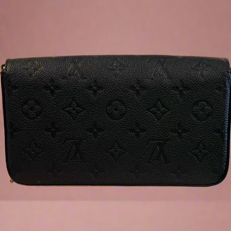 Louis Vuitton Felicie Pochette, Black Empreinte Leather