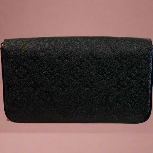 Louis Vuitton Felicie Pochette, Black Empreinte Leather