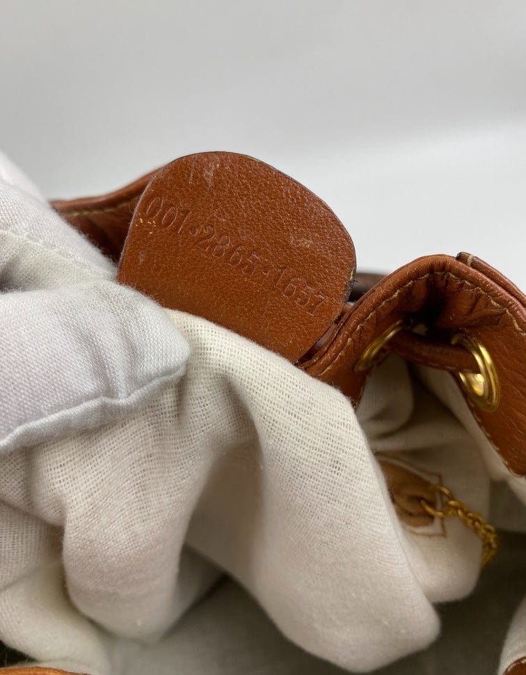 Gucci Tan Bucket Bag w Bamboo Handles