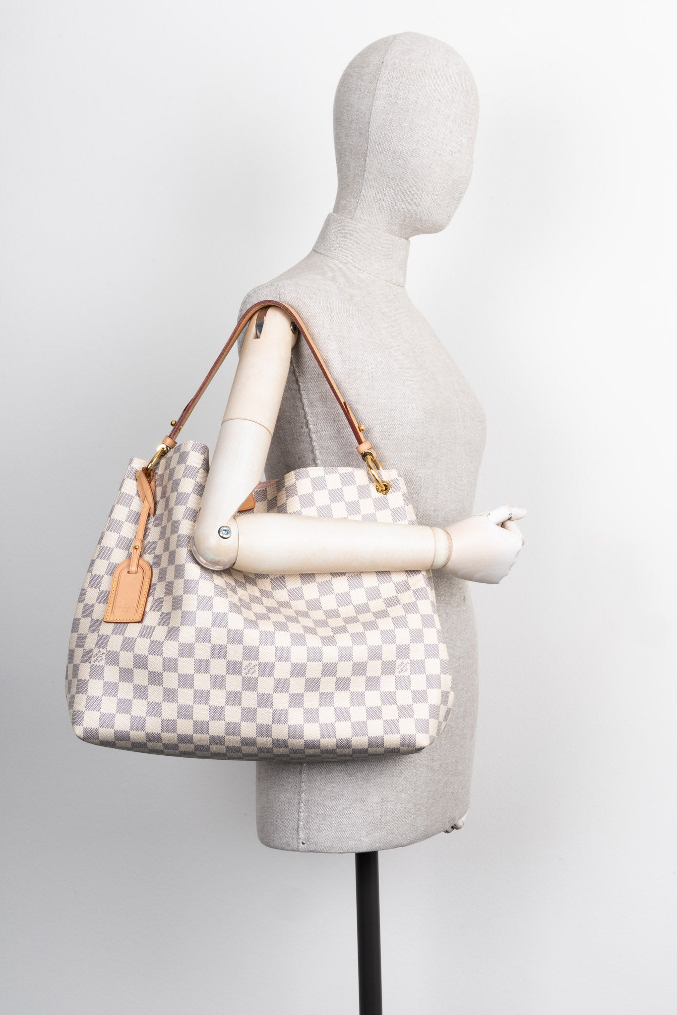 LOUIS VUITTON Graceful MM Bag Damier Azur