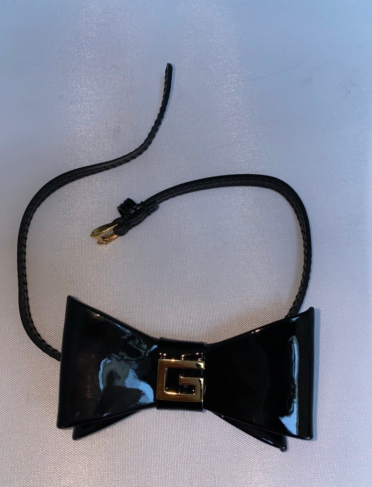 GUCCI Patent Leather Choker Necklace