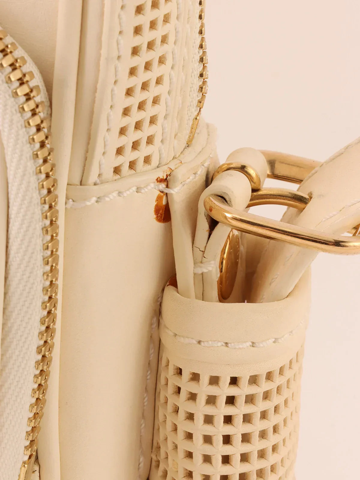 LOUIS VUITTON 2007 Made Cuir Bequia Trotter Mm Blanc