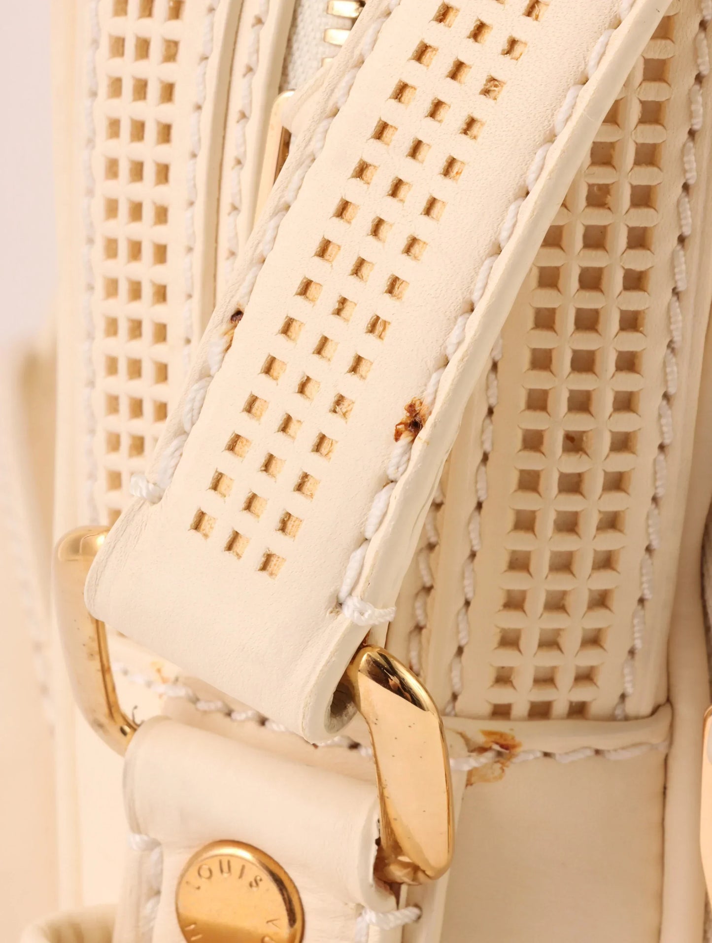 LOUIS VUITTON 2007 Made Cuir Bequia Trotter Mm Blanc
