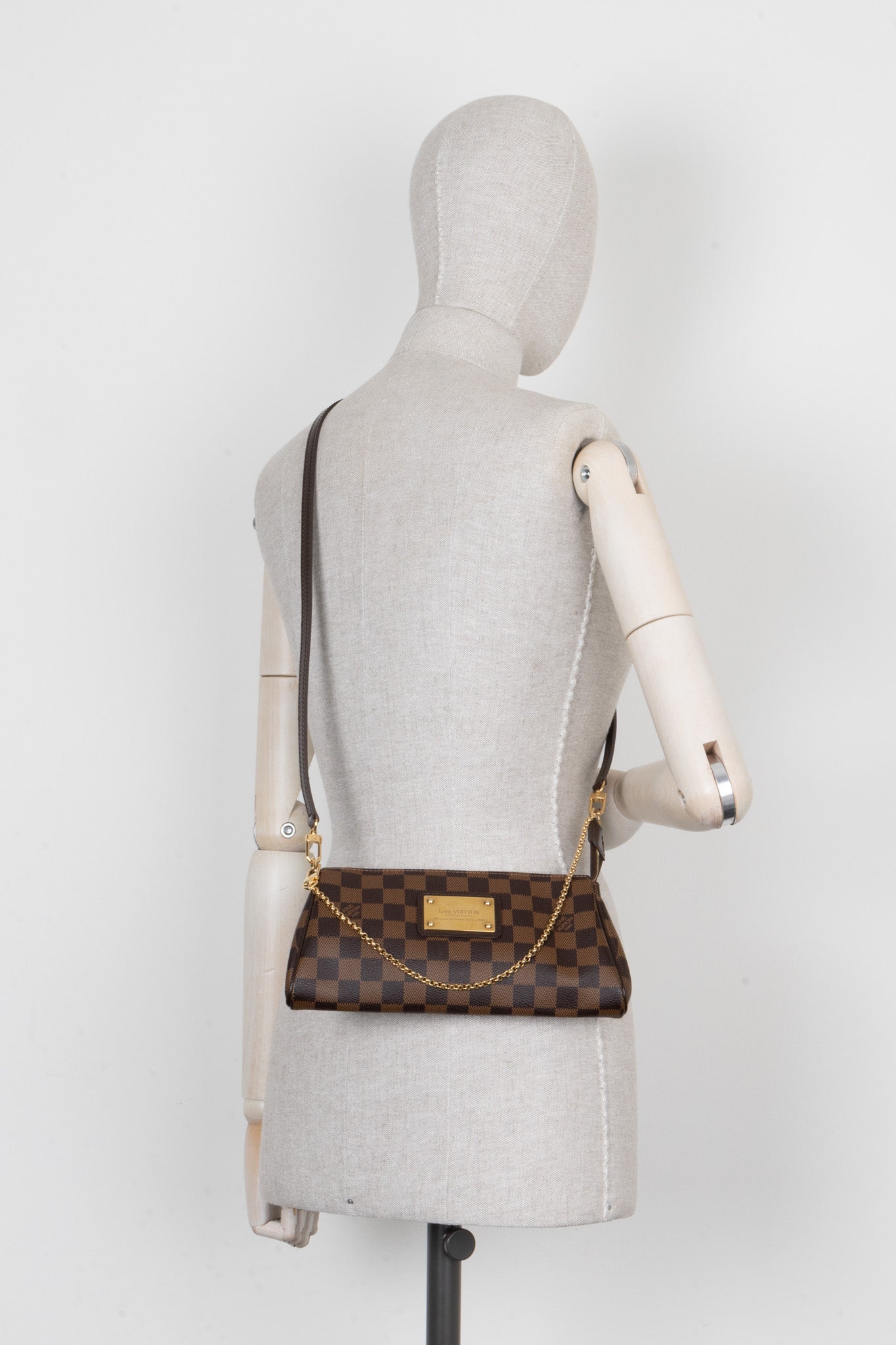 LOUIS VUITTON Eva Crossbody Bag Damier Ebene