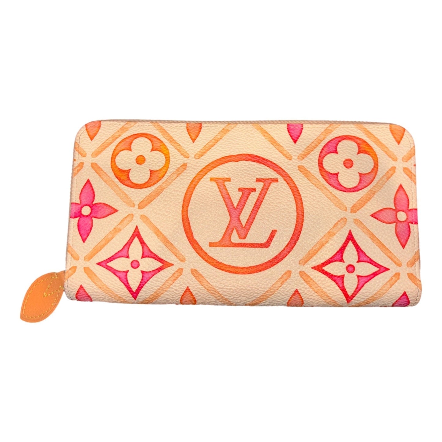 Louis Vuitton By The Pool Monogram Giant Zippy Long Wallet Coral