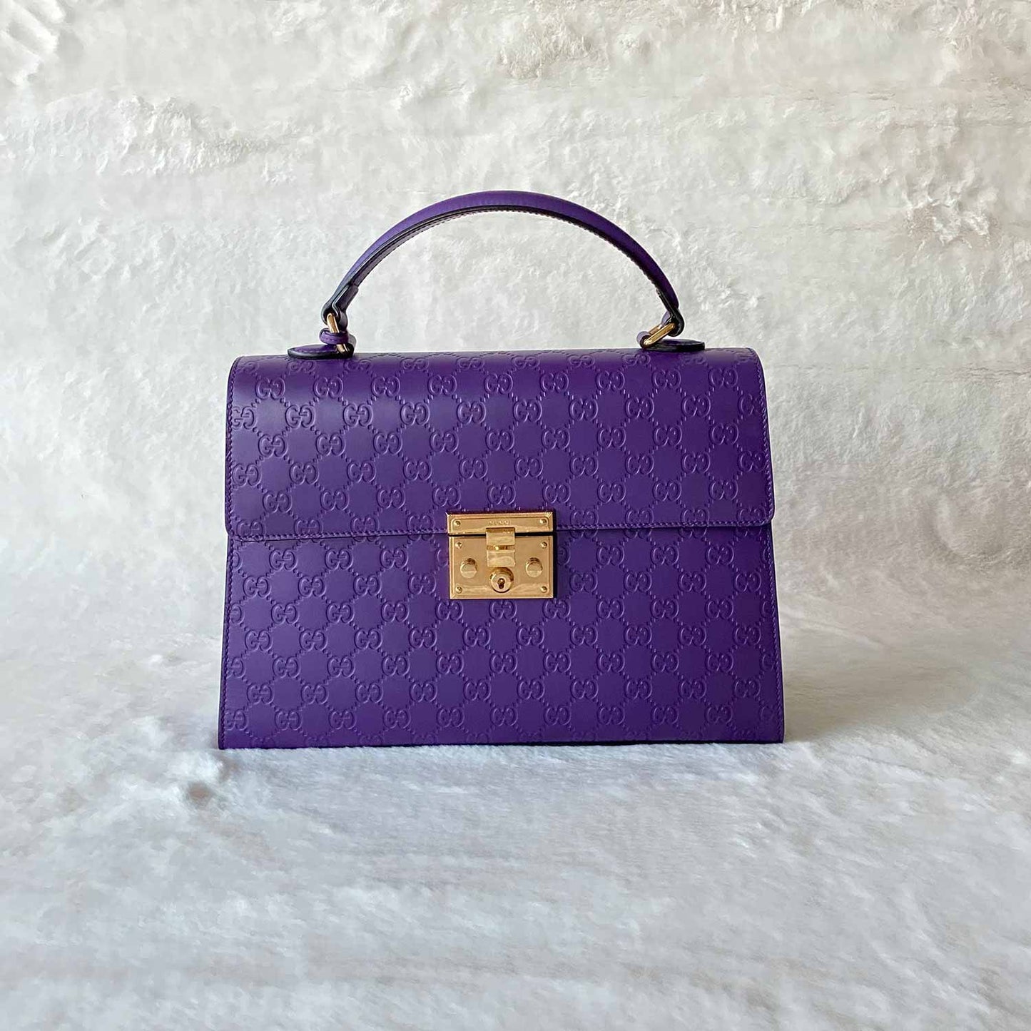 Gucci GG Signature Medium Padlock Top Handle Bag