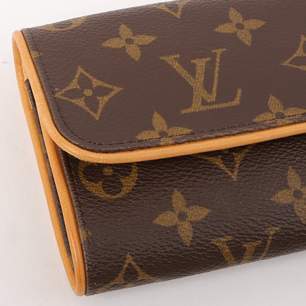 Louis Vuitton 1999 Made Canvas Monogram Pochette Twin Pm Brown