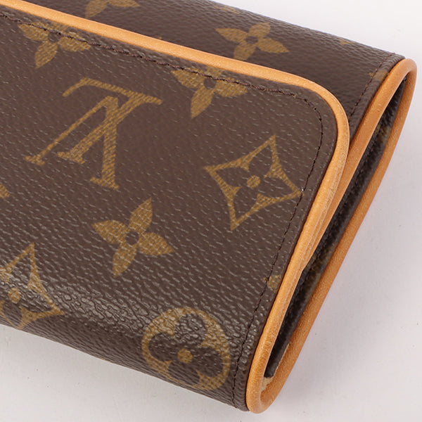 Louis Vuitton 1999 Made Canvas Monogram Pochette Twin Pm Brown