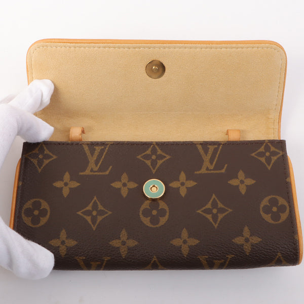 Louis Vuitton 1999 Made Canvas Monogram Pochette Twin Pm Brown