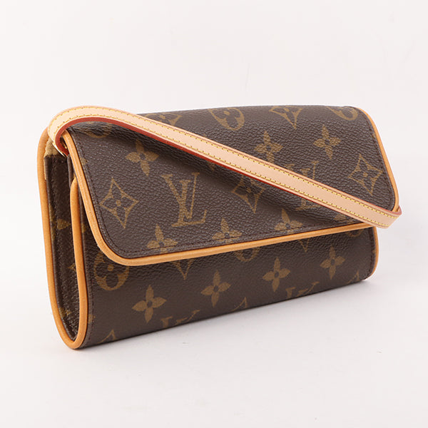 Louis Vuitton 1999 Made Canvas Monogram Pochette Twin Pm Brown