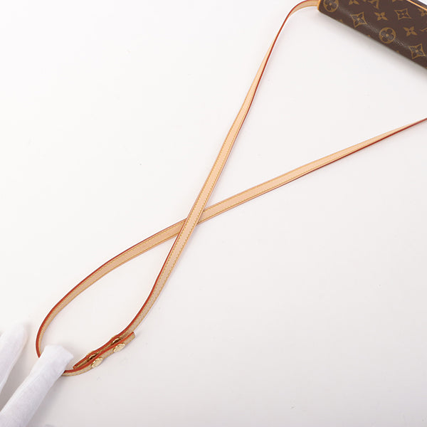 Louis Vuitton 1999 Made Canvas Monogram Pochette Twin Pm Brown