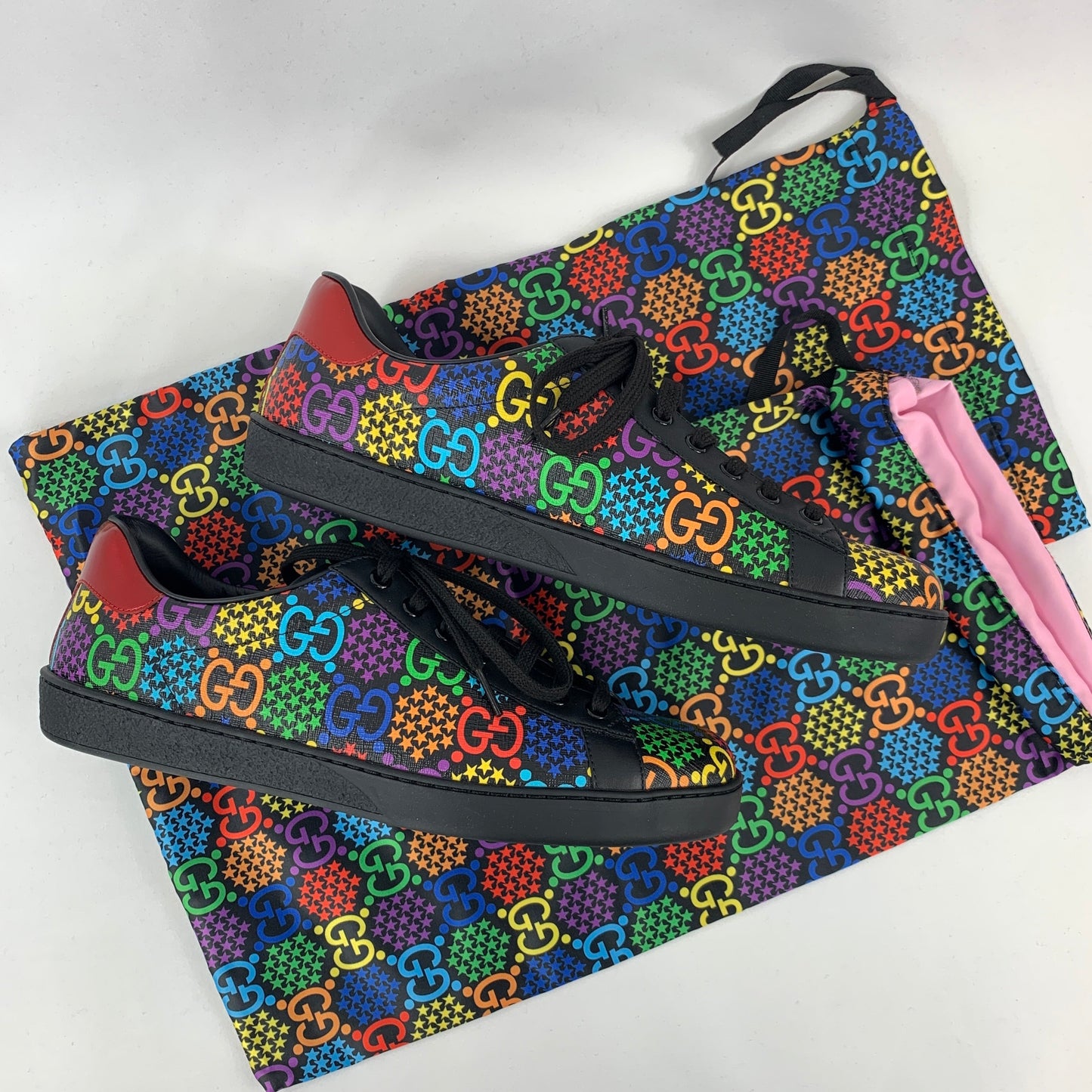 Gucci GG Psychedelic Ace Sneaker in Black