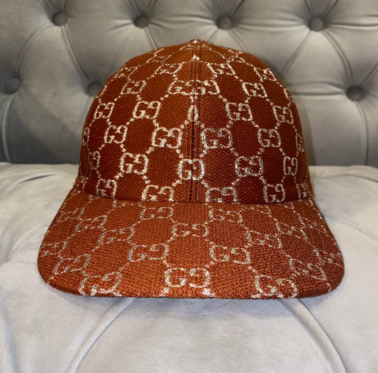 Gucci Interlocking GG Brown Velvet Baseball Hat