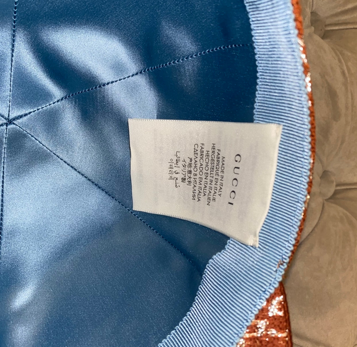 Gucci Interlocking GG Brown Velvet Baseball Hat