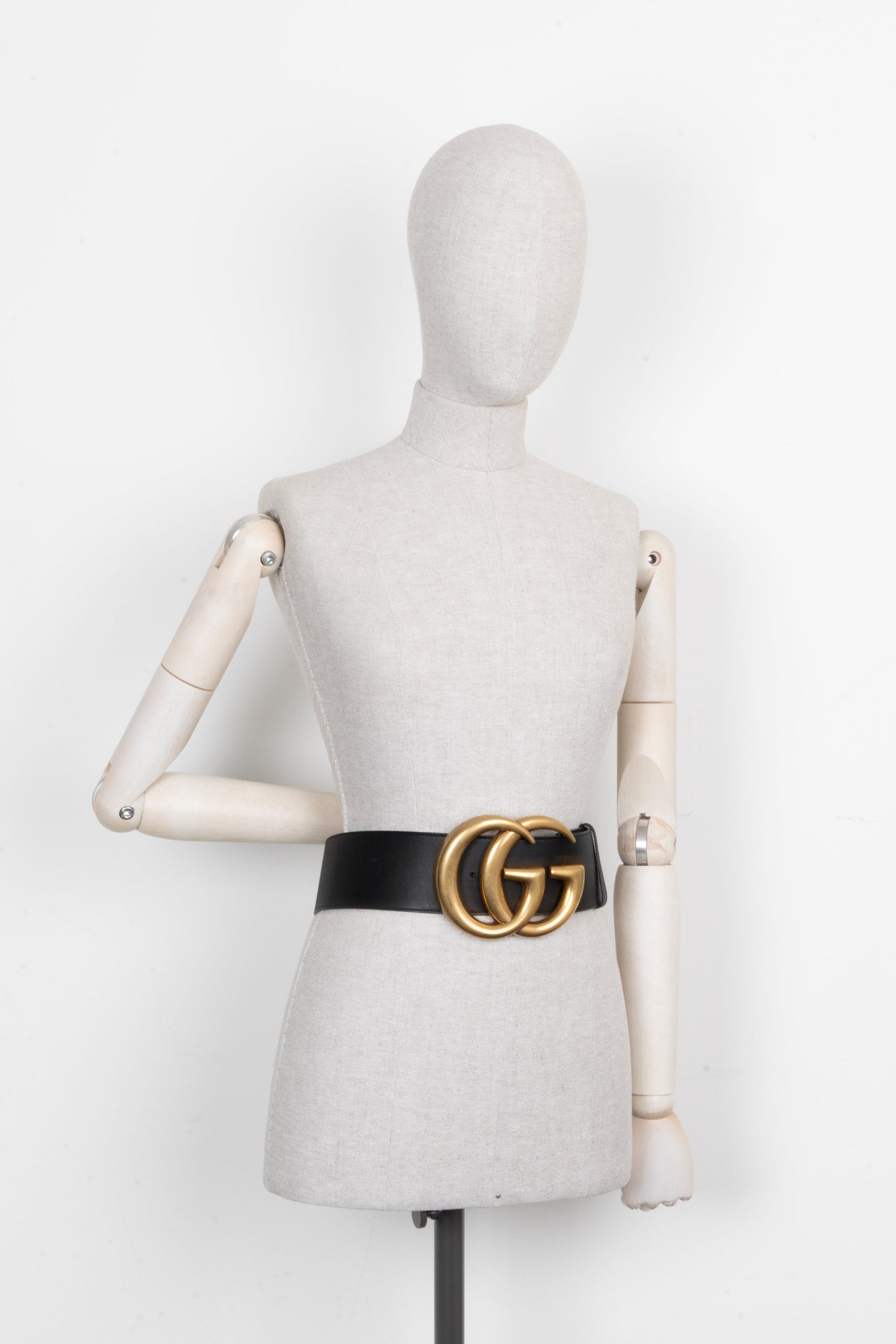 GUCCI Giant GG Marmont Waist Belt Black