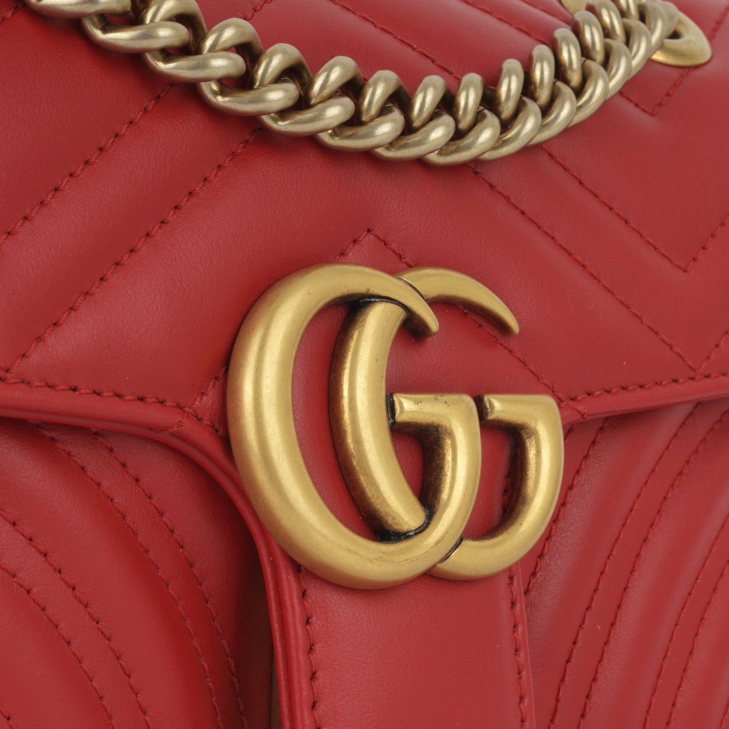 Gucci Mini Marmont - Red Calfskin (NWT)