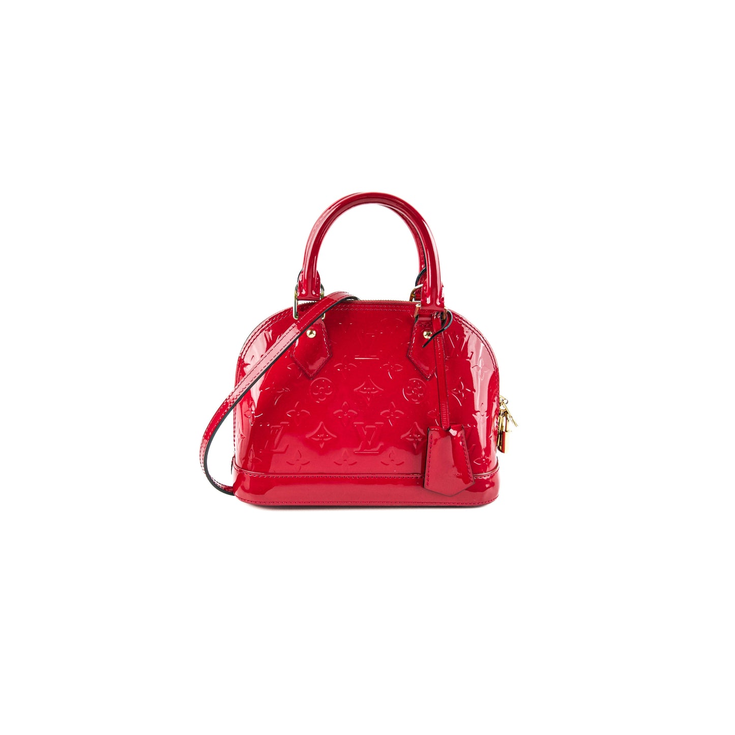 Louis Vuitton Alma BB Vernis Dark Pink Crossbody Bag