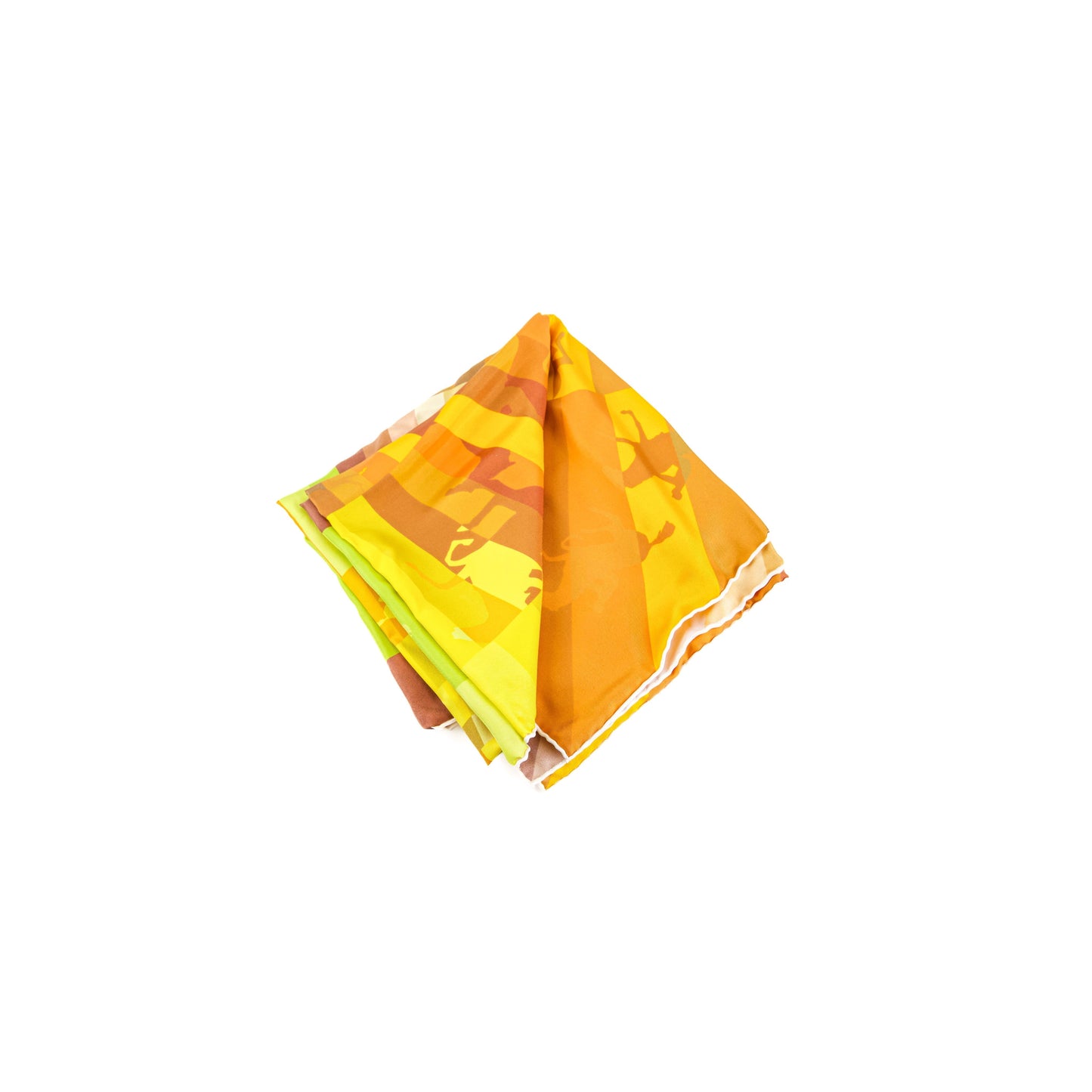 Hermes Square 90cm Yellow/Orange Scarf