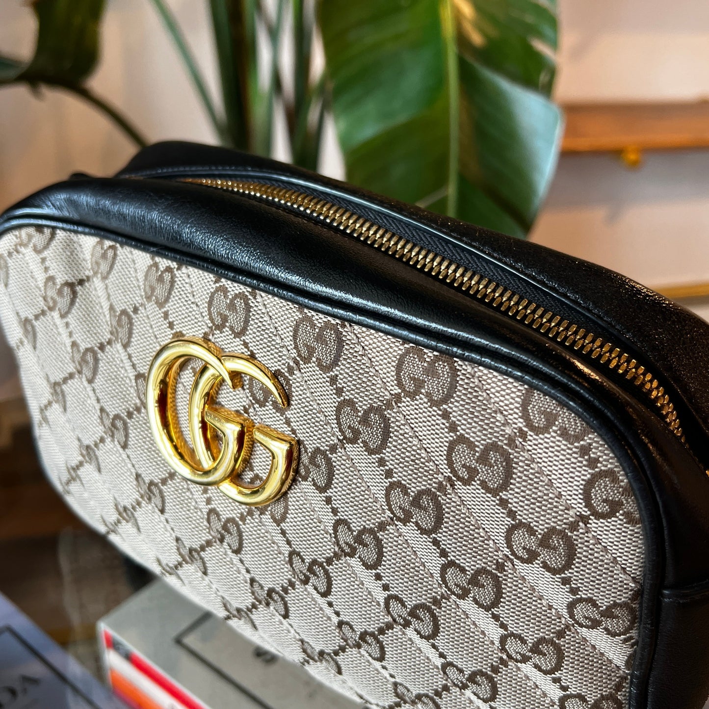 Gucci GG Marmont Diagonal Quilted Small Shoulder Bag