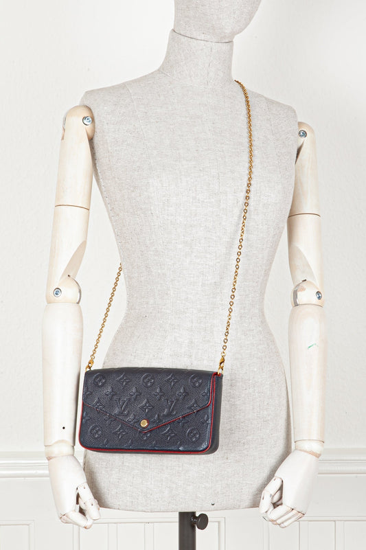 LOUIS VUITTON Felicie Pochette MNG Empreinte Navy
