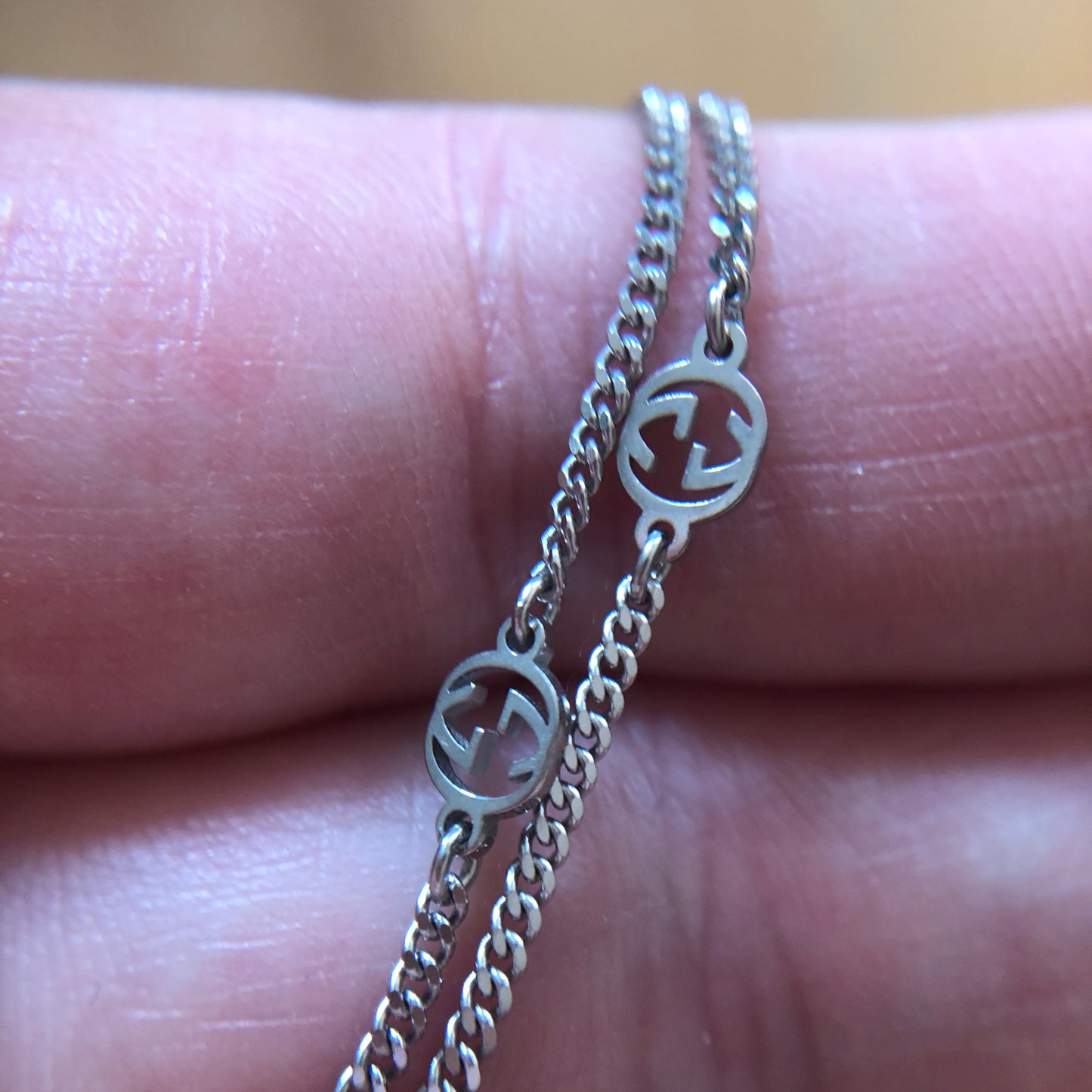 Gucci Interlocking GG Strawberry Necklace in Sterling Silver
