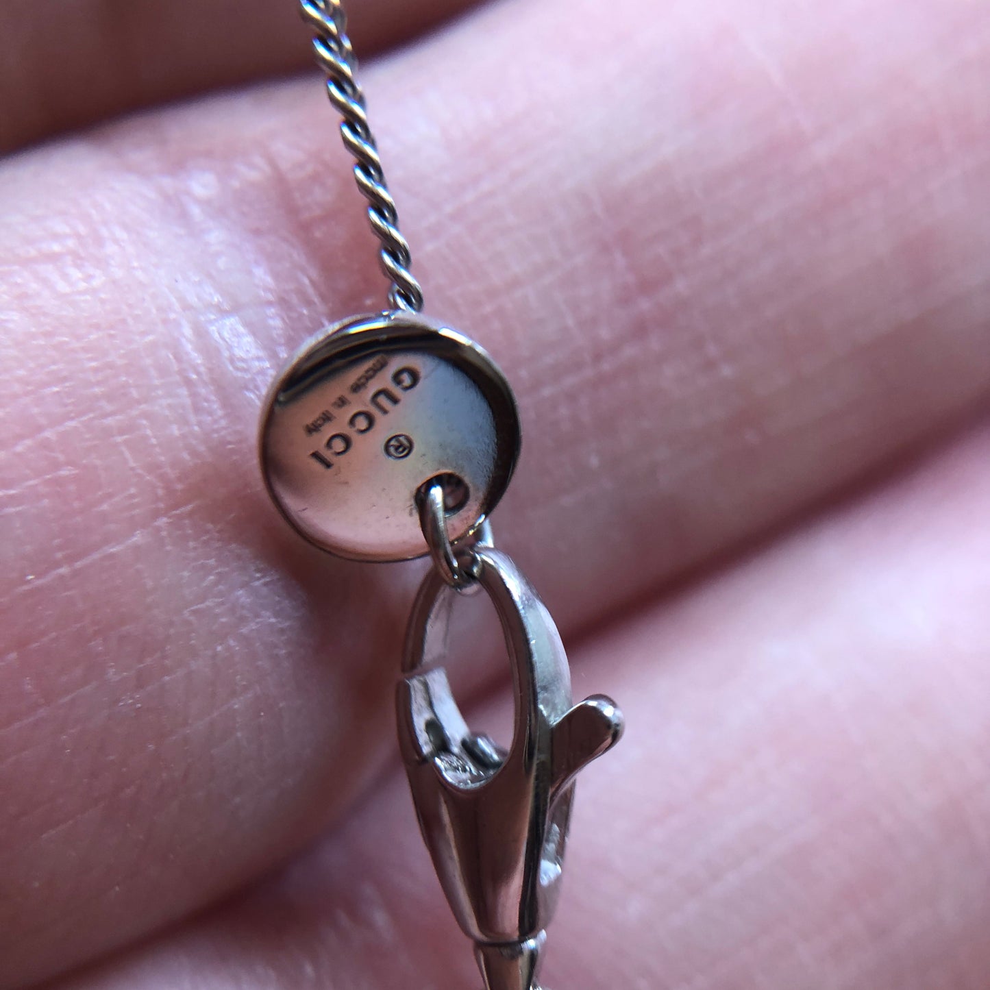 Gucci Interlocking GG Strawberry Necklace in Sterling Silver