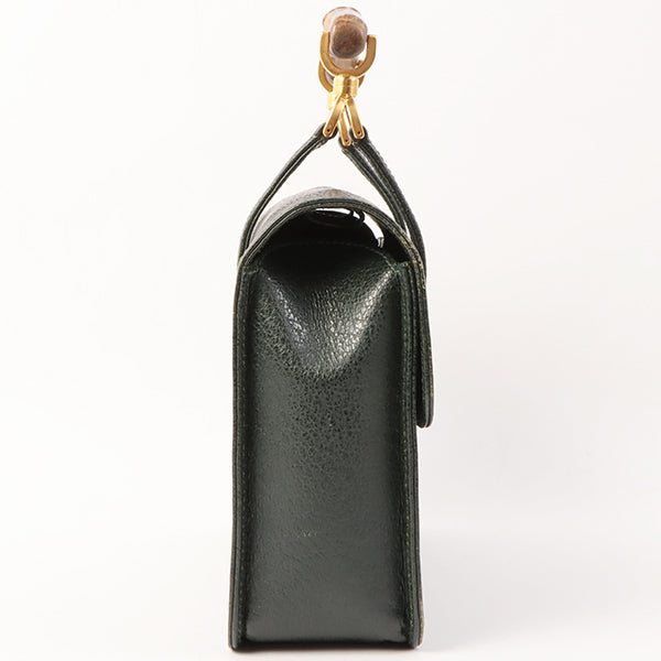 Gucci Bamboo Handle 2Way Bag Dark Green
