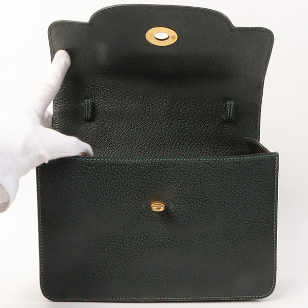 Gucci Bamboo Handle 2Way Bag Dark Green
