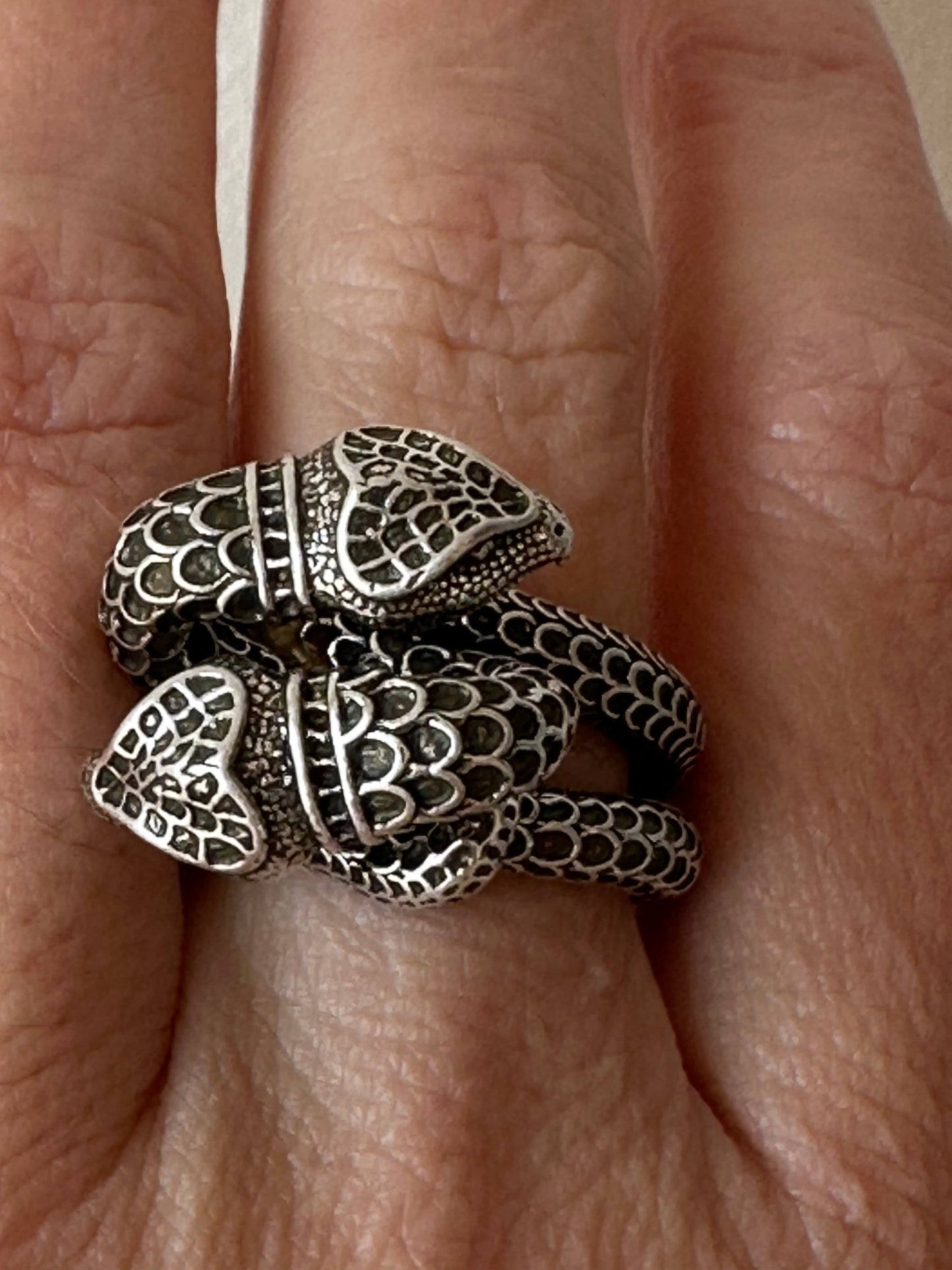 Gucci Garden Snake Sterling Silver Ring