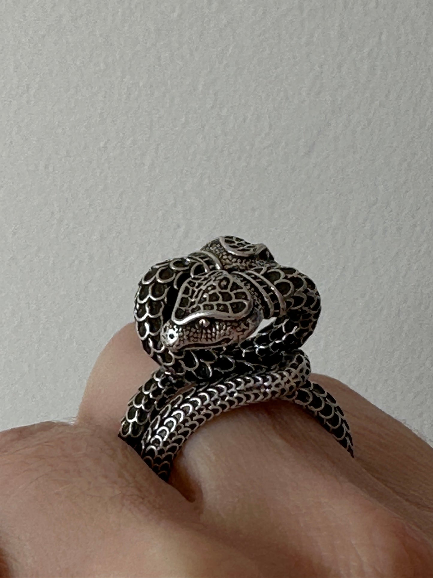 Gucci Garden Snake Sterling Silver Ring