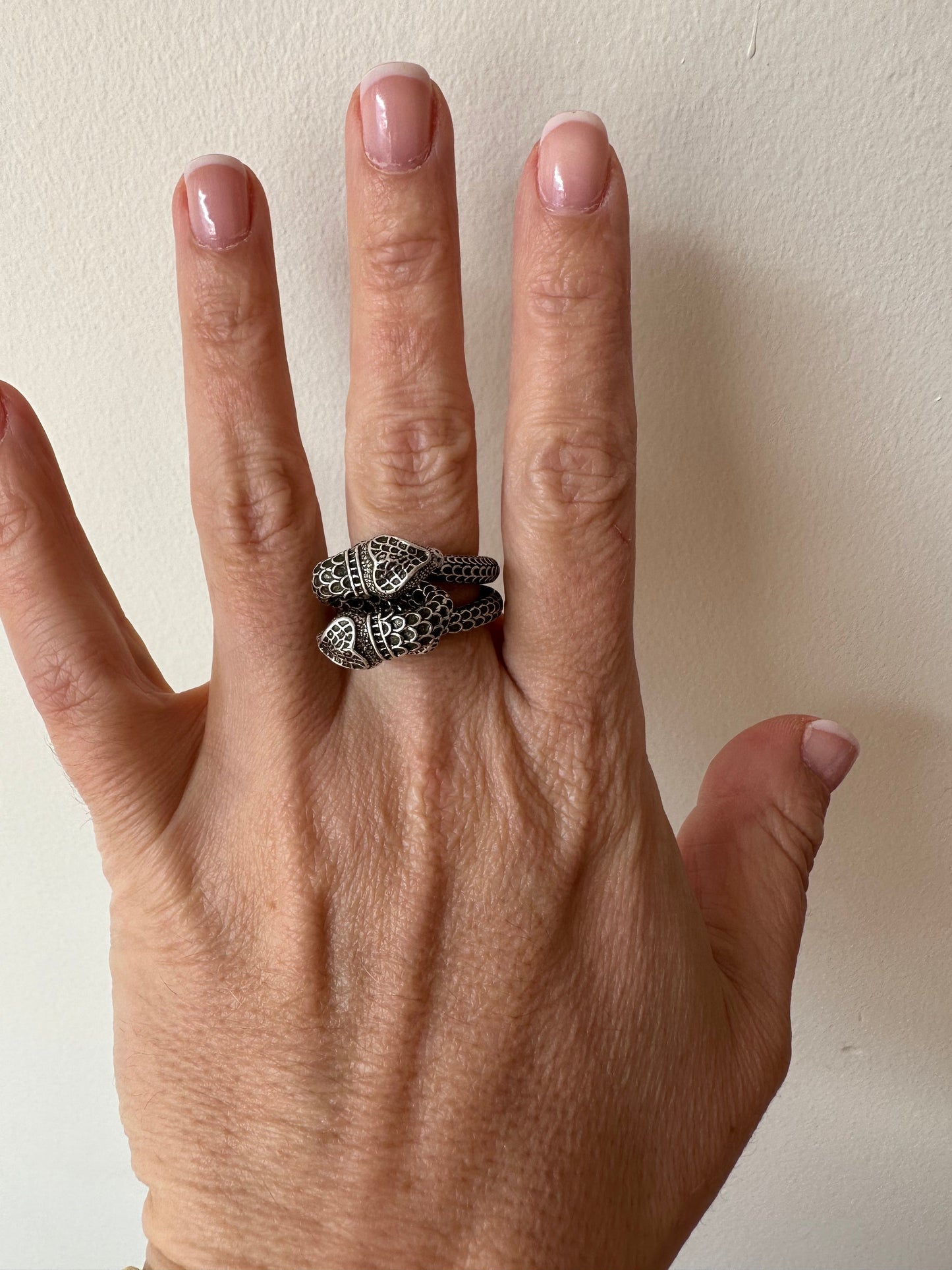Gucci Garden Snake Sterling Silver Ring