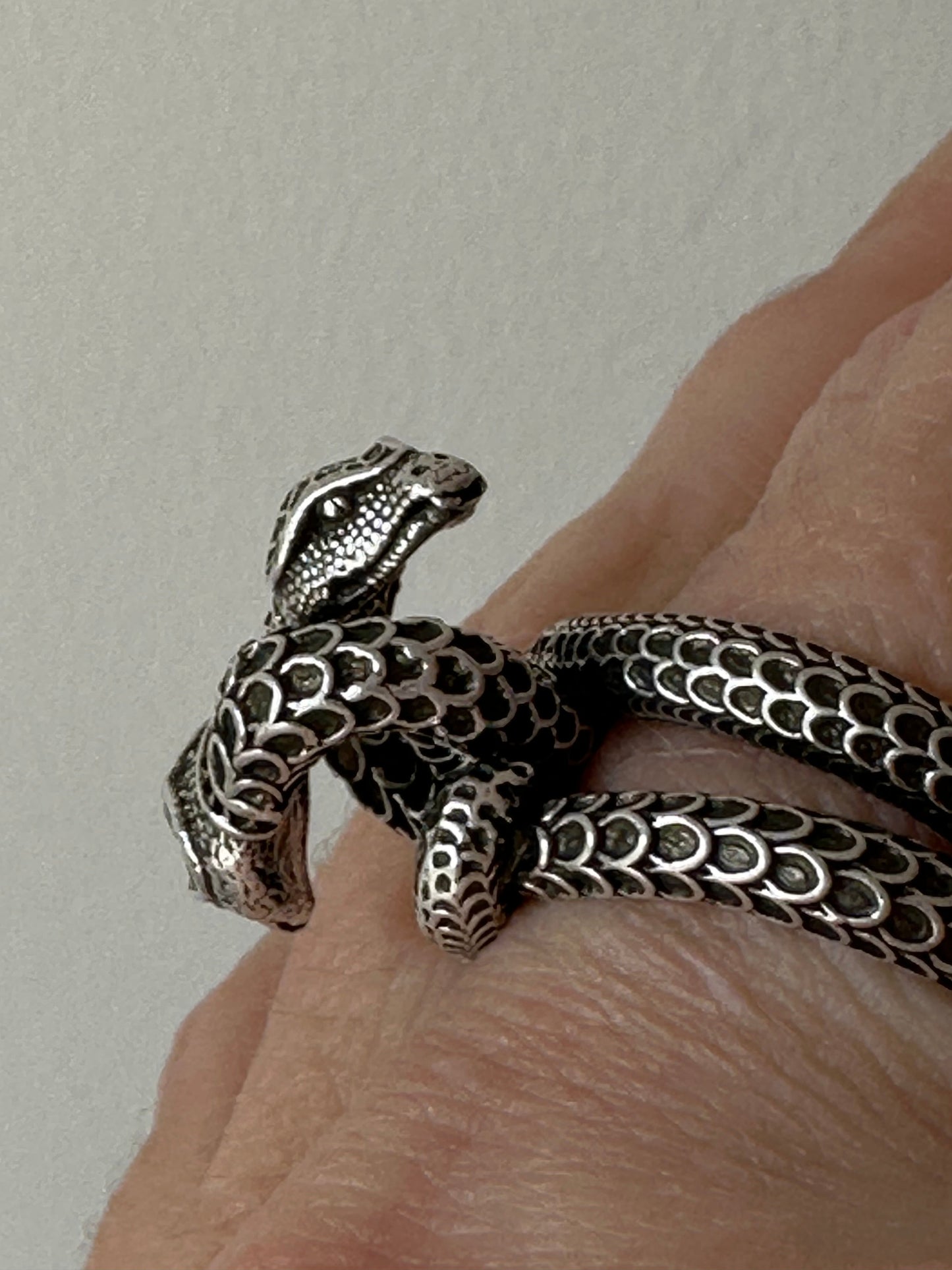 Gucci Garden Snake Sterling Silver Ring