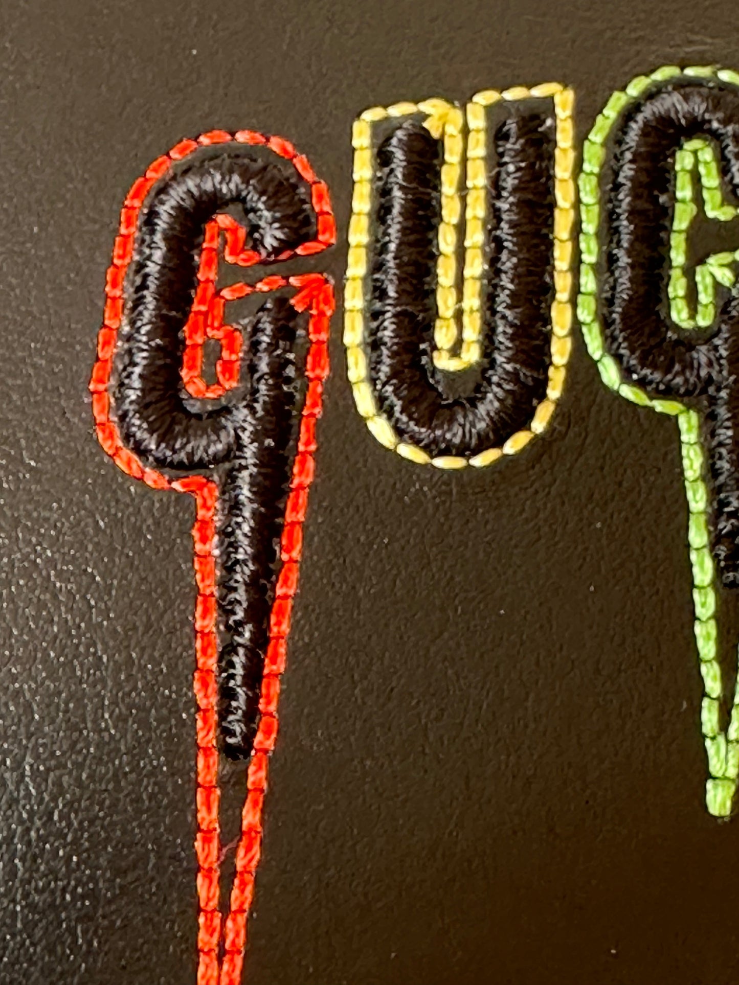 Gucci Blade Embroidered Card Case in Black
